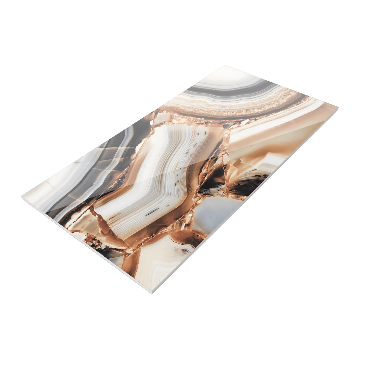 Gresie Rectificata Exterior / Interior Heimer Diamond Bookmatch A 60 x 120 Cm Lucioasa Portelanata Tip Marmura