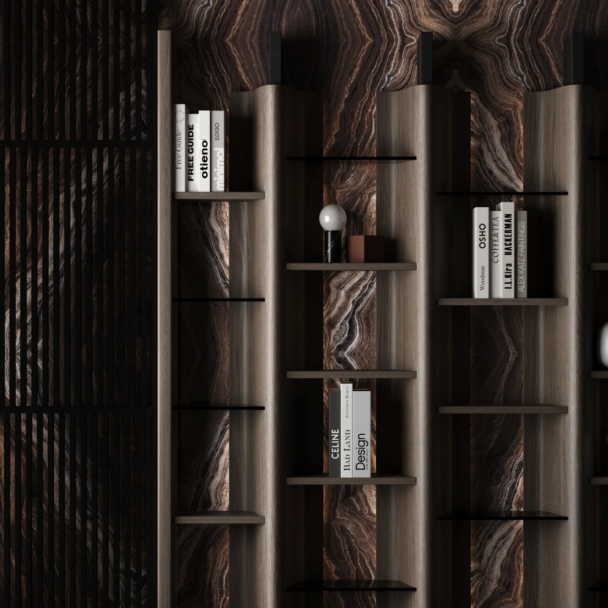 Gresie Exterior / Interior Portelanata Amplitude Bookmatch A 60 x 120 cm Lucioasa Rectificata Tip Marmura