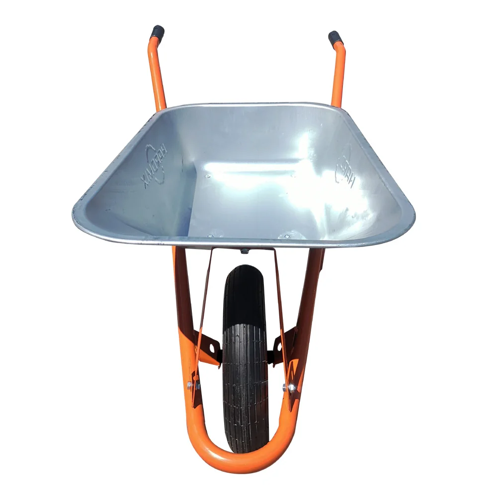 Roaba Pentru Constructii Si Gradina Hardmix 100L Cadru Portocaliu Roata Pneumatica