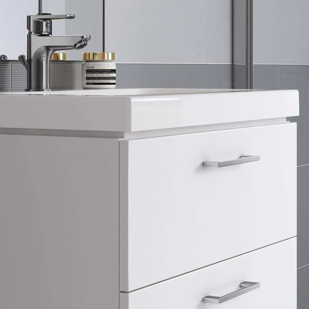 Masca Chiuveta Baie Cersanit Set 809 Lara Como 80 Cm Alb (Baza+Lavoar) DSM S801-149