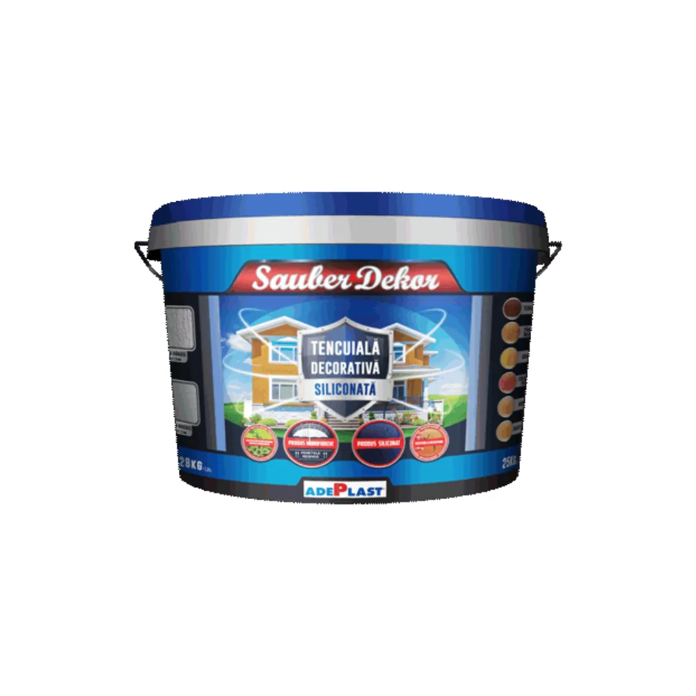 Tencuiala Decorativa Sauber Dekor Zgariata 2 mm 28 kg Baza Alba