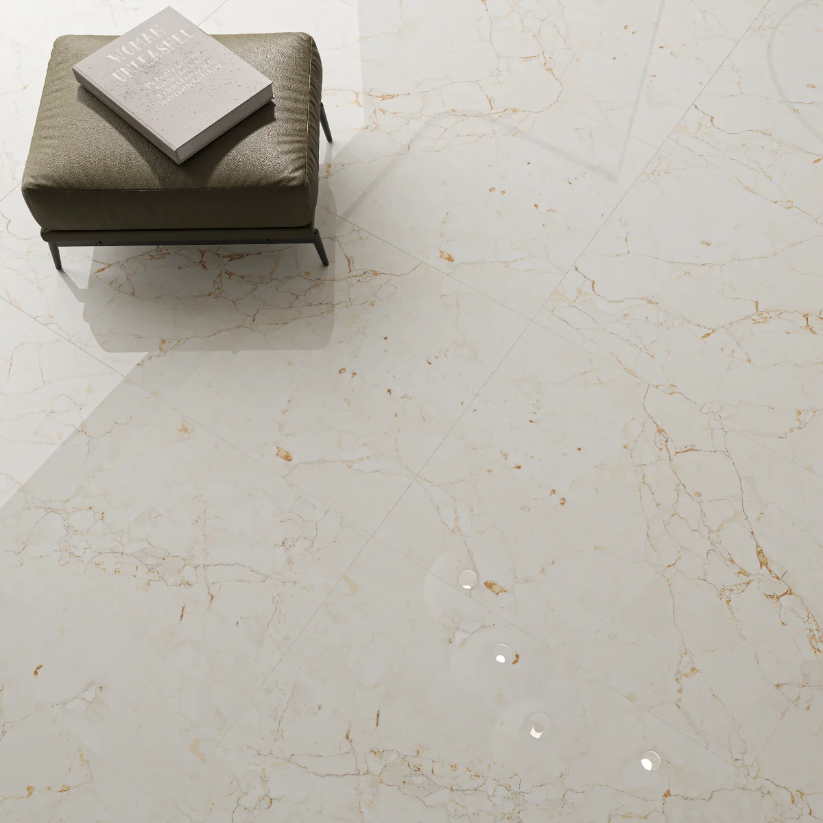 Gresie Rectificată Exterior / Interior Brecia Light 60 x 120 Cm Lucioasă Porțelanată Tip Marmură