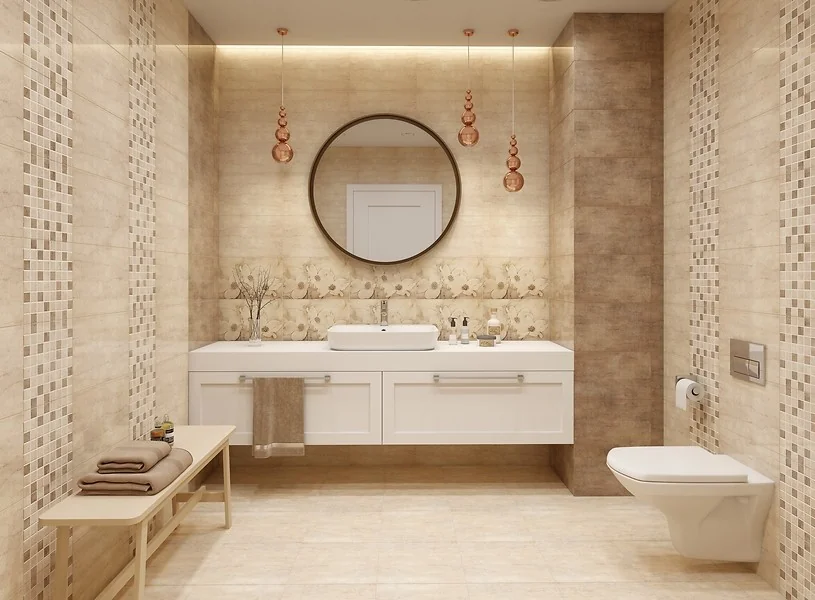 Gresie Exterior / Interior Portelanata Mefasto Beige Micro 42 X 42 Cm Lucioasa Tip Piatra Naturala