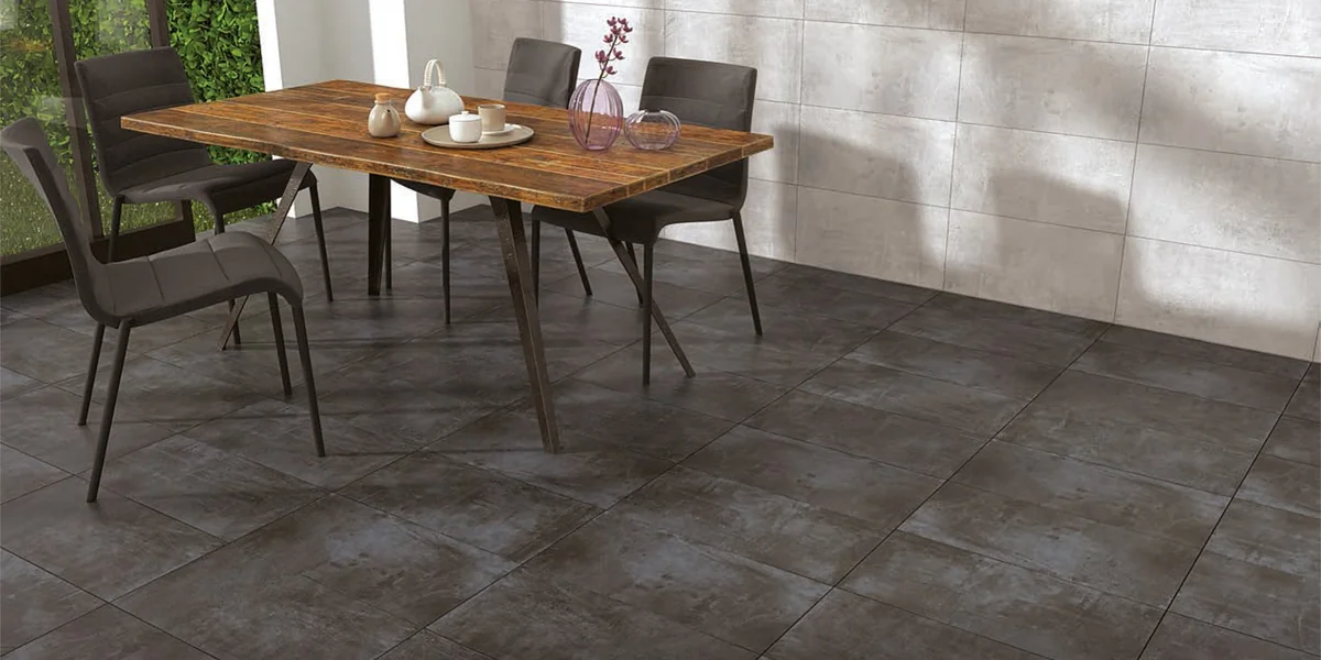 Gresie Exterior / Interior Antiderapantă Bellagio Graphite 30 x 60 cm Mată Porțelanată Aspect Ciment