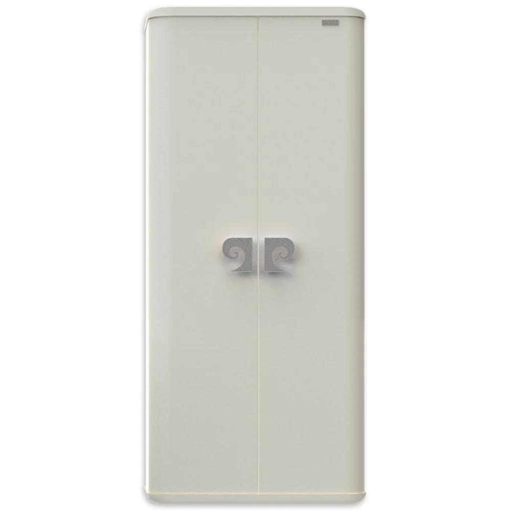 Dulap baie suspendat dublu Pierre Cardin Eva  alb-argintiu mat  64x146 cm