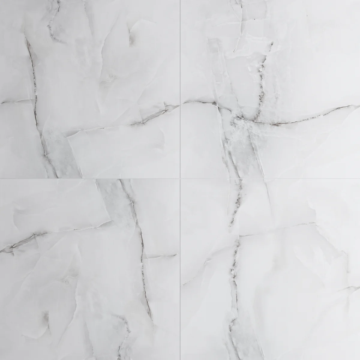 Gresie Rectificata Exterior / Interior Anti Sky Silver 60 x 60 cm Lucioasa Portelanata Tip Marmura