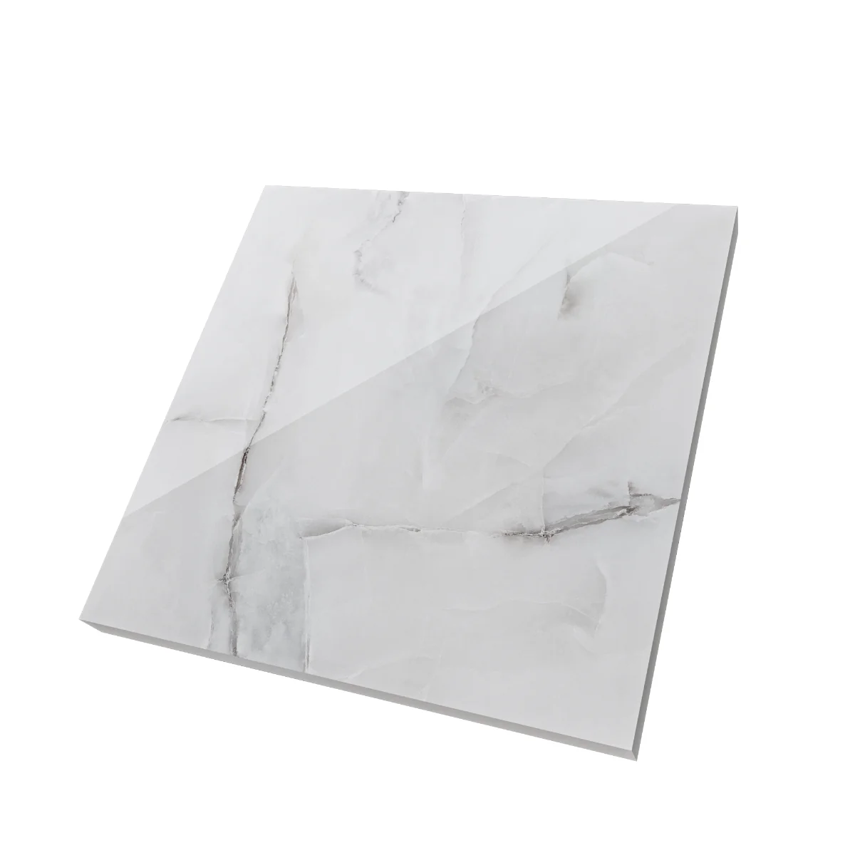 Gresie Rectificata Exterior / Interior Anti Sky Silver 60 x 60 cm Lucioasa Portelanata Tip Marmura