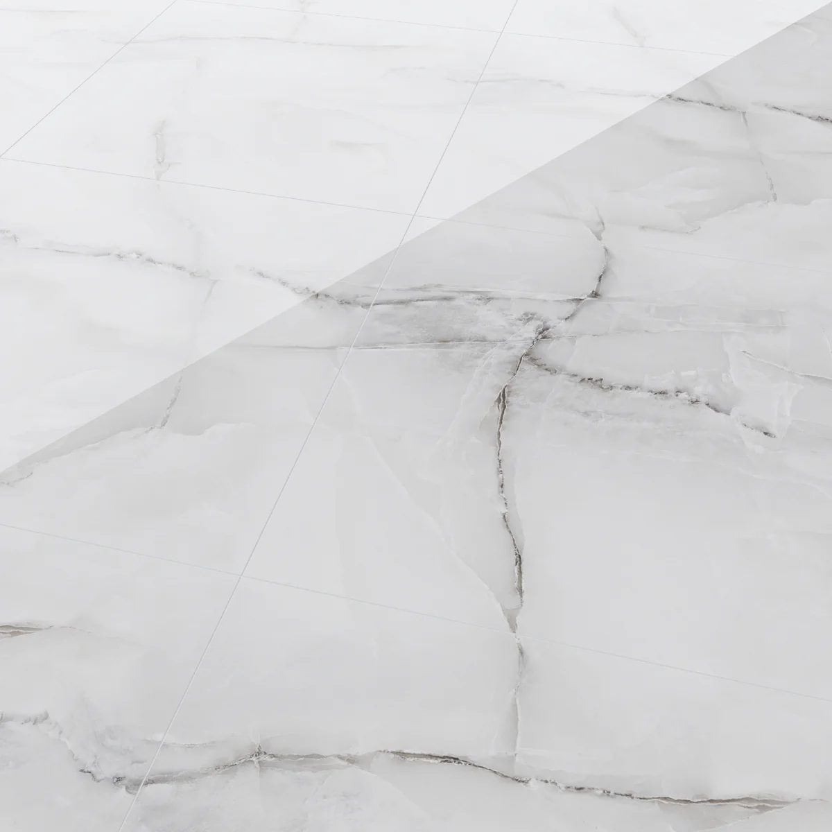 Gresie Rectificata Exterior / Interior Anti Sky Silver 60 x 60 cm Lucioasa Portelanata Tip Marmura