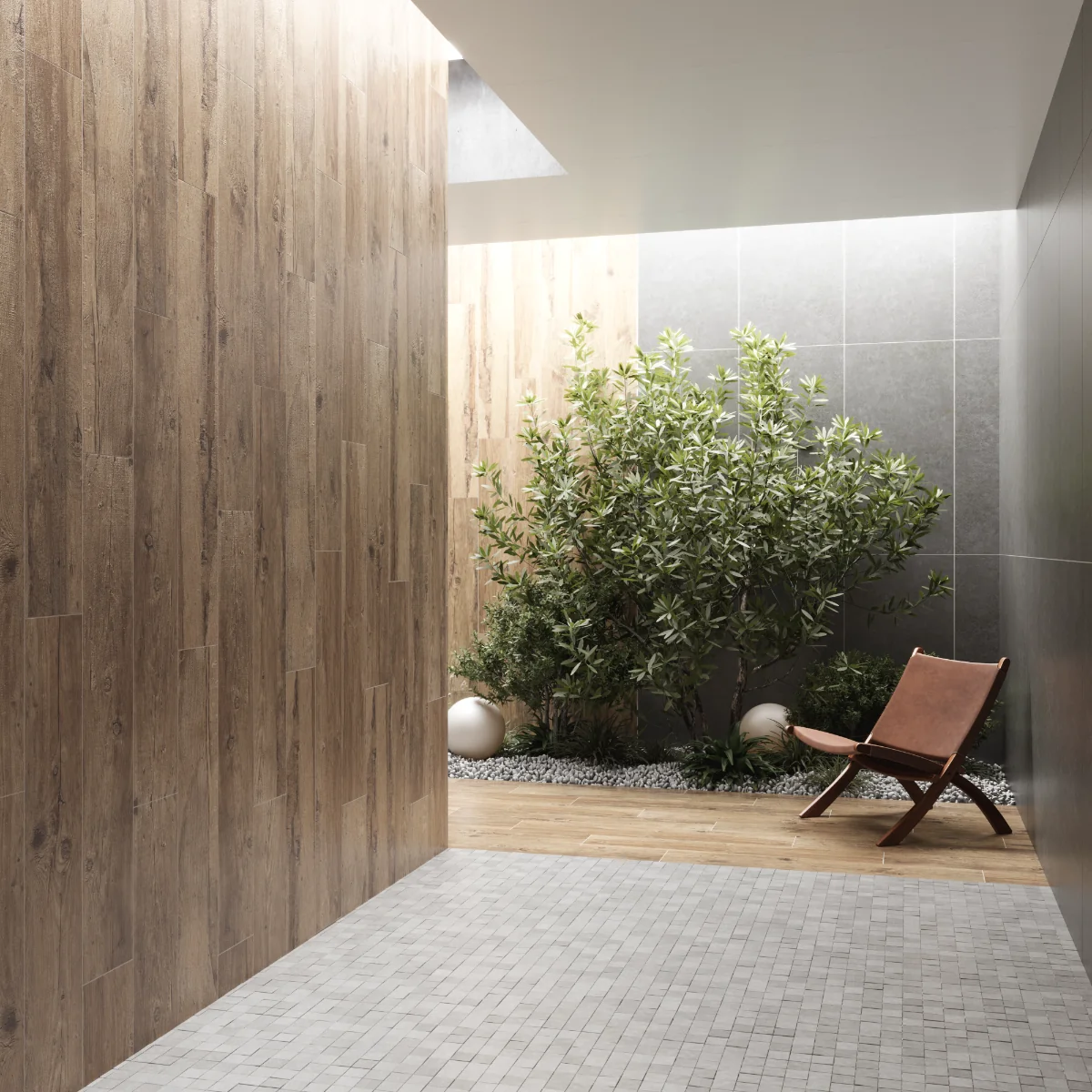 Gresie Tip Parchet Exterior / Interior Tasmanian Oak 20 x 120 cm Mata Portelanata Rectificata