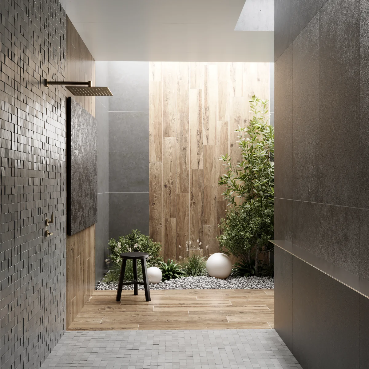 Gresie Tip Parchet Exterior / Interior Tasmanian Oak 20 x 120 cm Mata Portelanata Rectificata