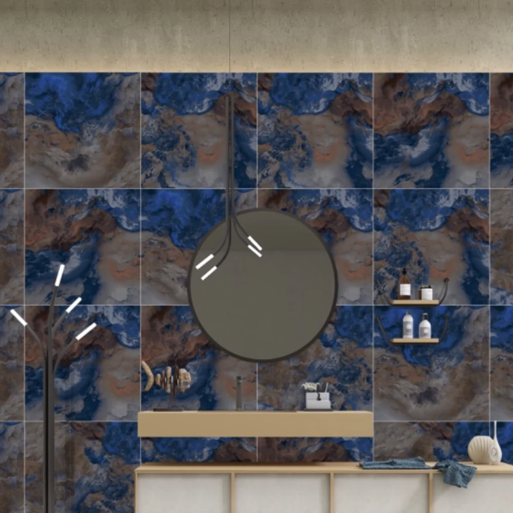 Gresie Exterior / Interior Portelanata Fusion Art 60 X 60 Cm Lucioasa Rectificata Tip Marmura