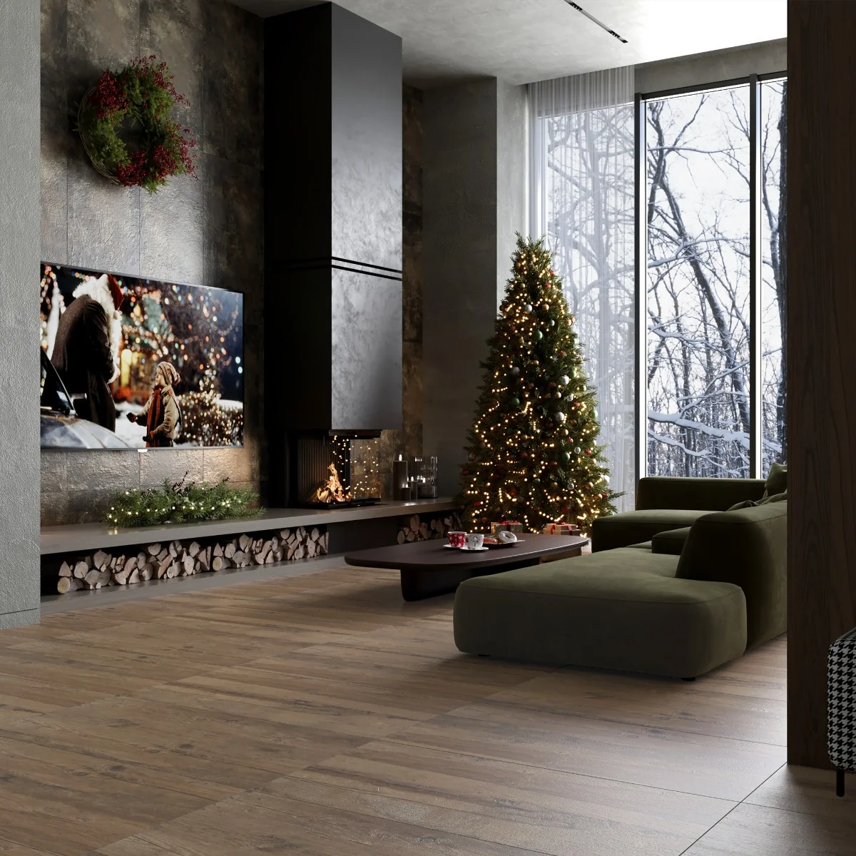 Gresie Tip Parchet Exterior / Interior Tasmanian Oak 60 x 120 Mată Porțelanată Rectificată