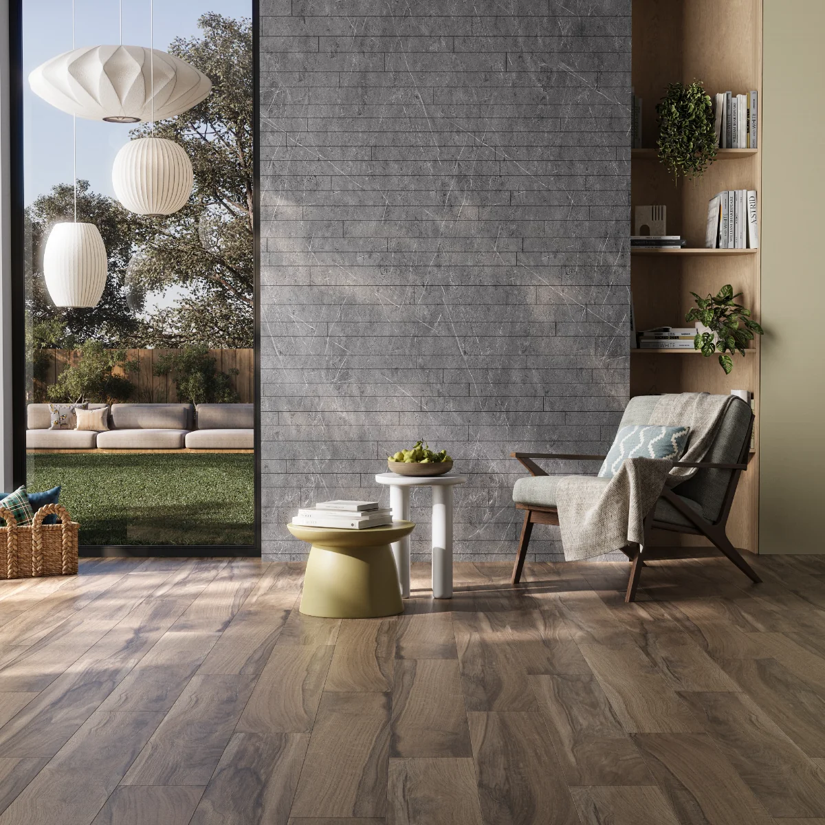 Gresie tip parchet exterior / interior Manoir Walnut 19 9 x 119 5 cm mata portelanata rectificata