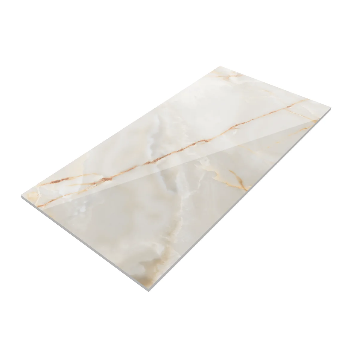 Gresie Rectificata Exterior / Interior Lasa Gold 60 x 120 cm Lucioasa Portelanata Tip Marmura