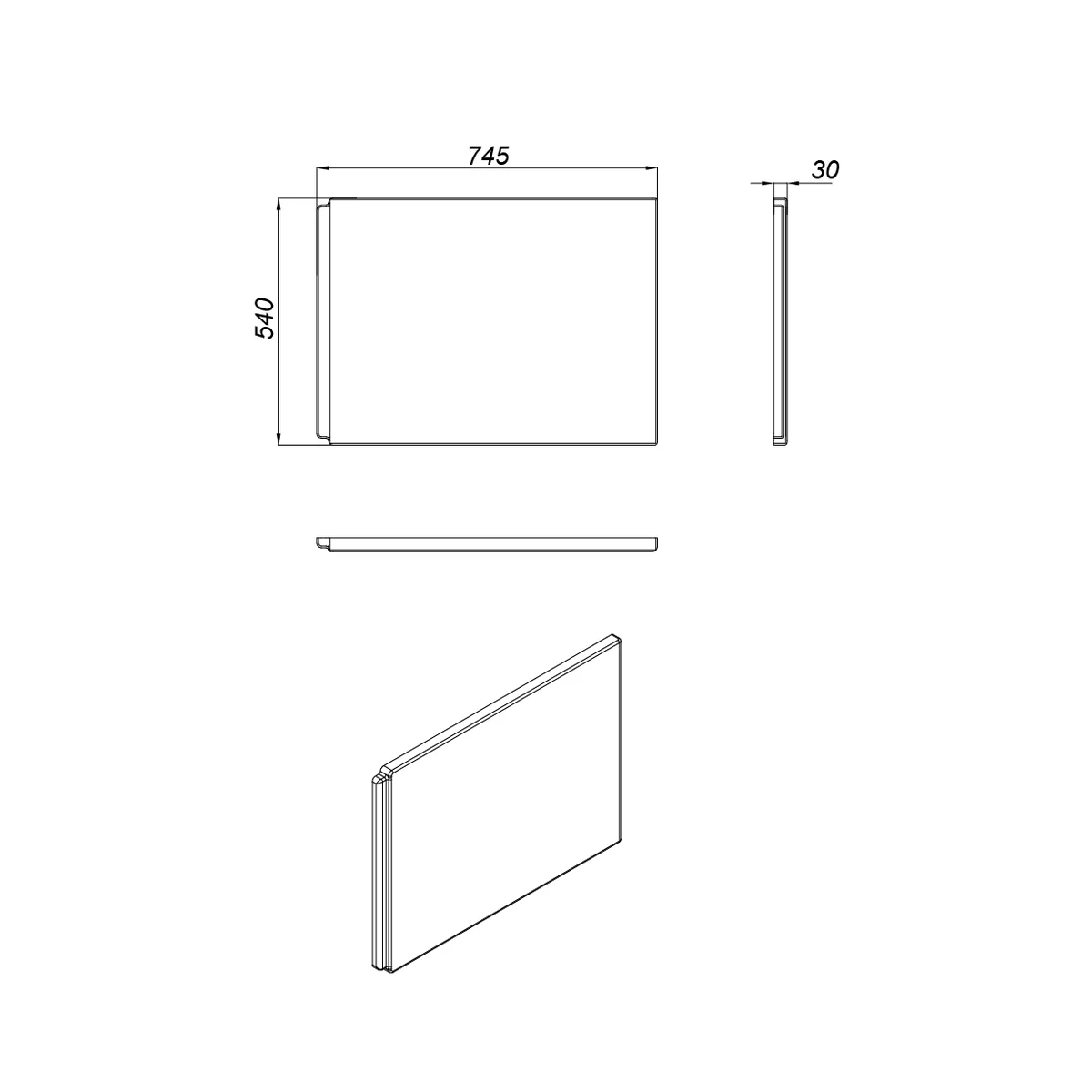 Cersanit Masca Laterala Pentru Cada Virgo/Intro S401-047 140/150/160/170