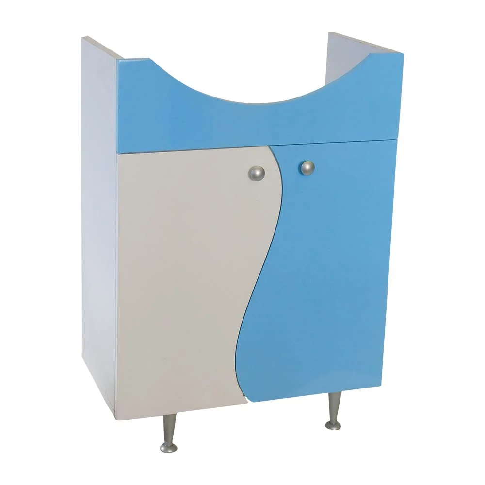 Masca Chiuvetă / Lavoar Baie Selena din MDF 70 cm Alb-Bleu