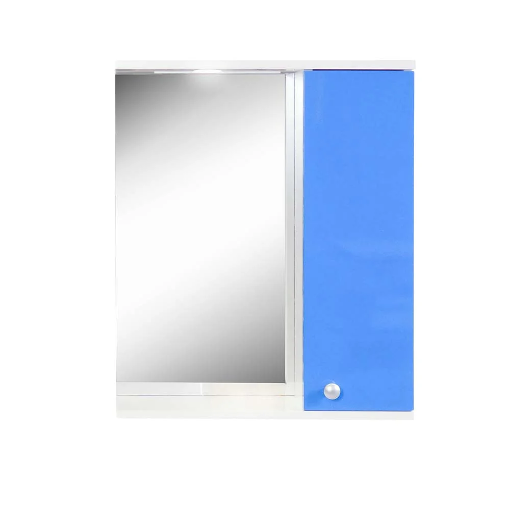 Oglinda Baie Cu Dulap Polita Si Decupaj Pentru Spot Selena 55x67 Cm Cobalt