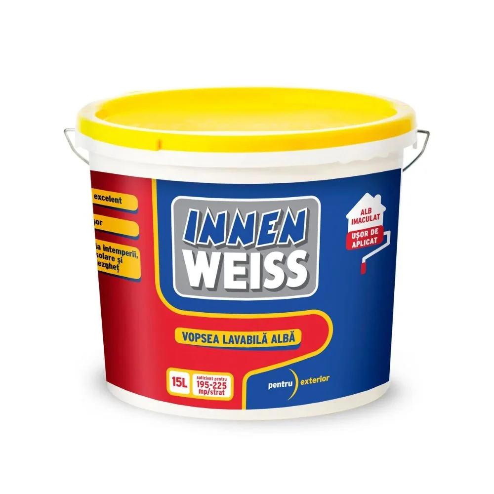 Vopsea Superlavabila Pentru Exterior Innenweiss 15 L