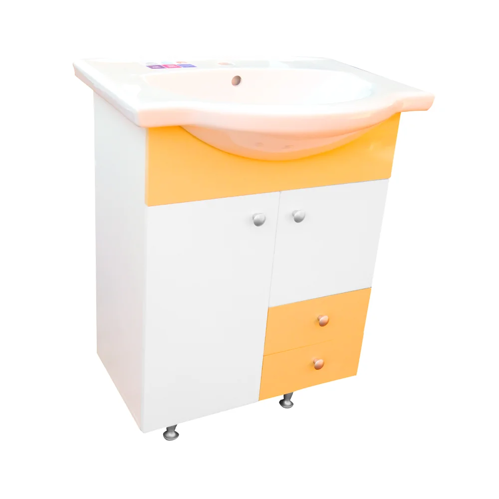 Masca Chiuvetă / Lavoar Baie Selena Cu 2 Sertare 70 Cm Alb-Cream