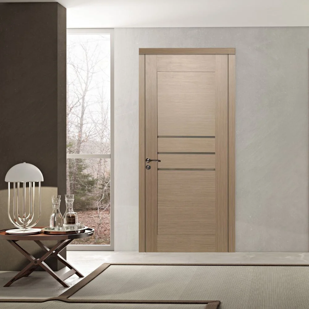 Usa De Interior Din Lemn Cu Geam KMC-033 2000/800 Gri Inchis