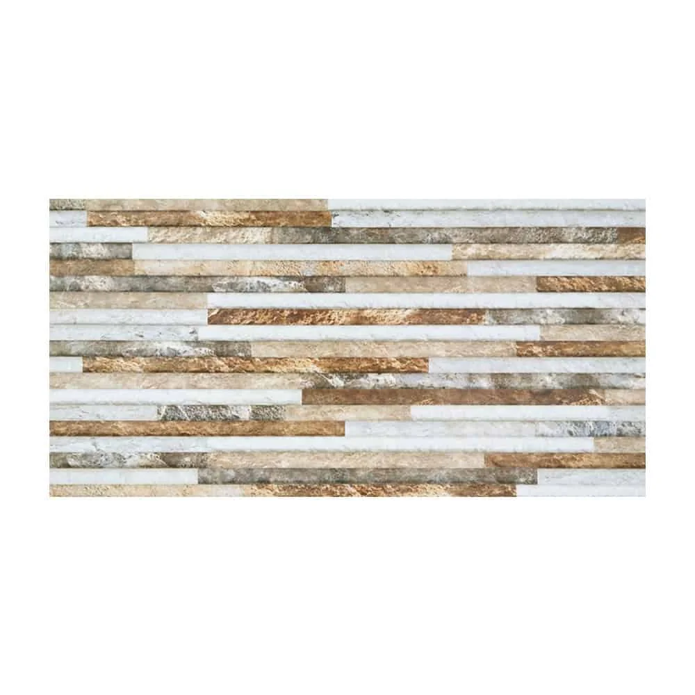 Gresie Exterior / Interior Portelanata Nisan Brown 30 x 60 Cm Mata Rectificata Tip Piatra