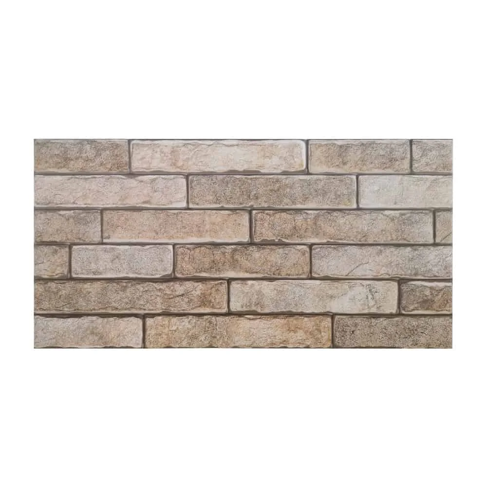 Gresie Exterior / Interior Portelanata Delta Beige 30 x 60 Cm Mata Rectificata Tip Piatra