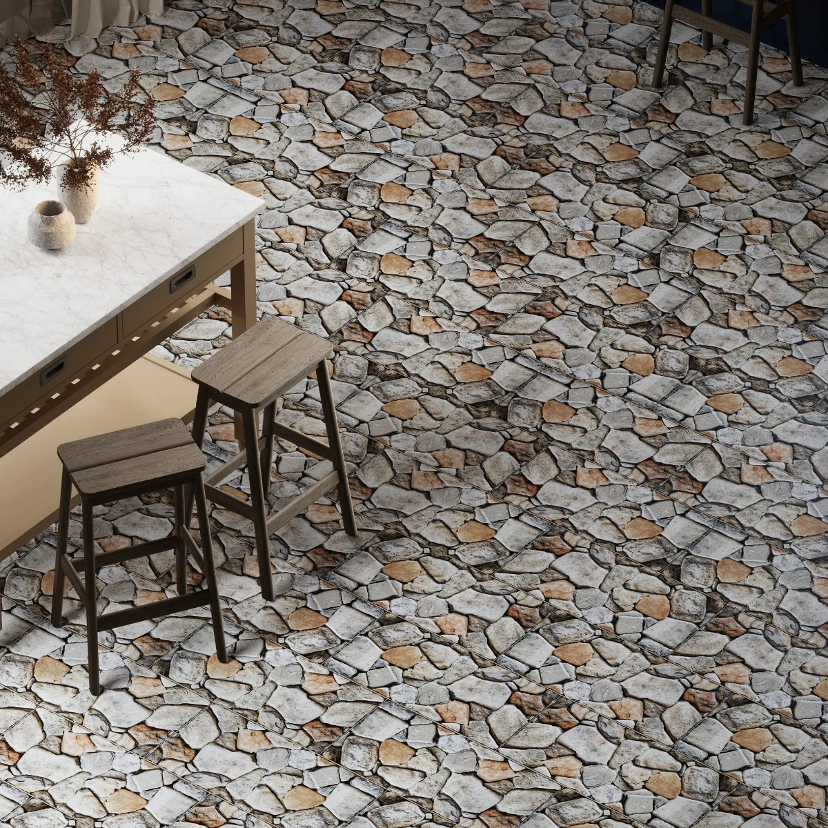 Gresie Exterior / Interior Antiderapantă Datca 30 x 60 cm Mată Porțelanată Tip Piatră