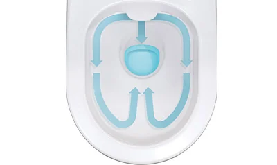 Vas WC Suspendat Crea Cersanit K114-015 Oval CO Cu Sistem Fixare Ascunsa Alb