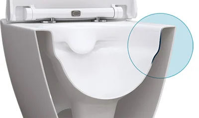 Vas WC Suspendat Crea Cersanit K114-015 Oval CO Cu Sistem Fixare Ascunsa Alb