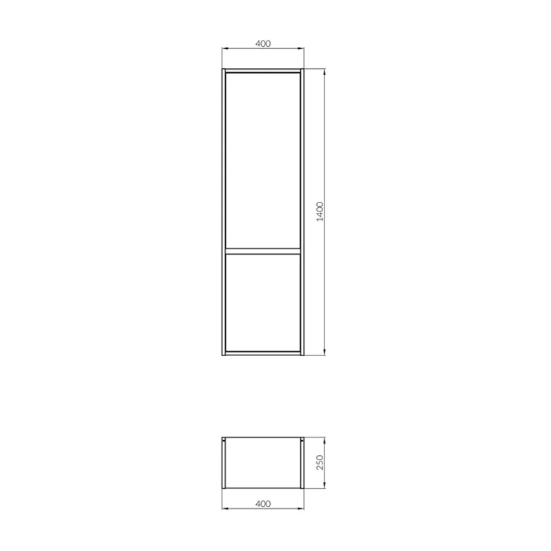 Dulap Baie Suspendat Cersanit Crea S924-024 Stejar 40x140 Cm