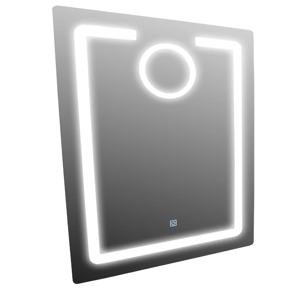 Oglinda Baie Cu LED Lupa Si Buton Touch RO-06 60x80 Cm