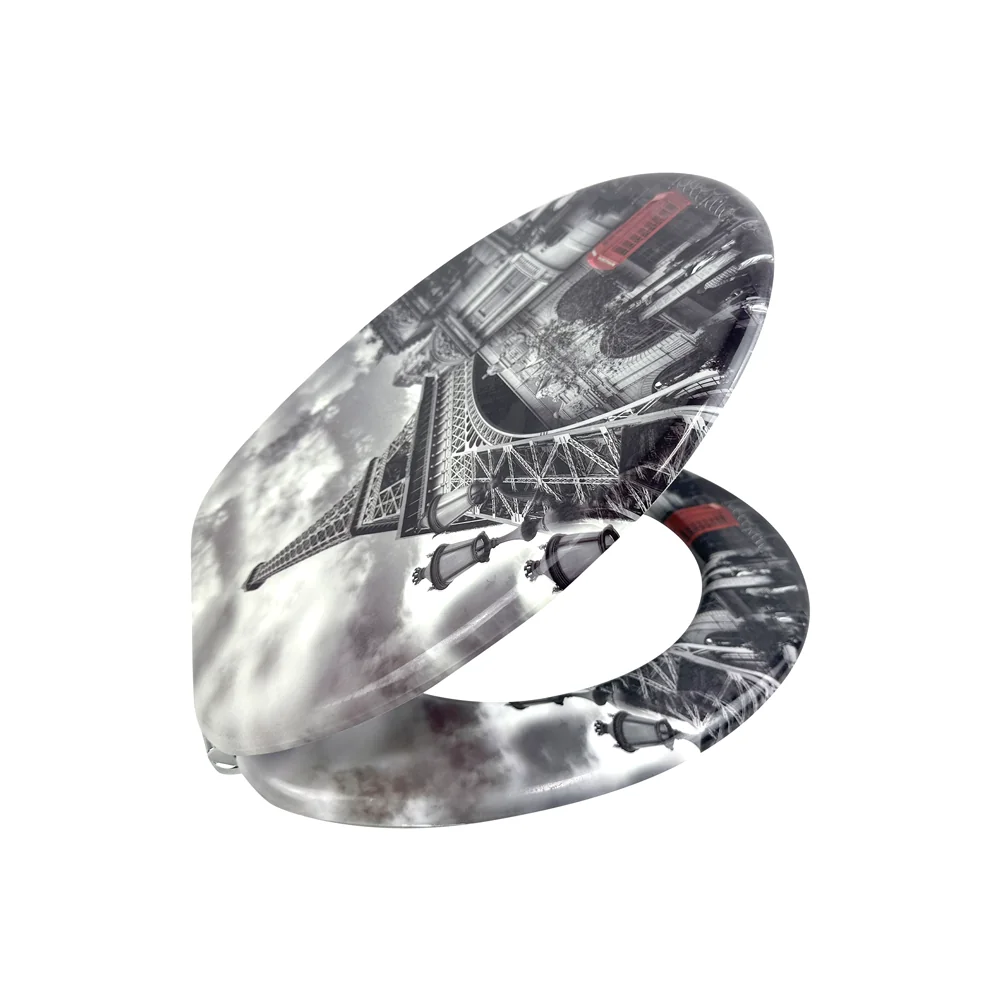 Capac De Toaleta Decor Paris 3 Fete MDF (C2907)