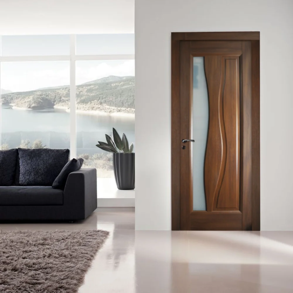 Usa De Interior Din Lemn Combi Cu Geam KMC 318 2000/600 Stejar Inchis