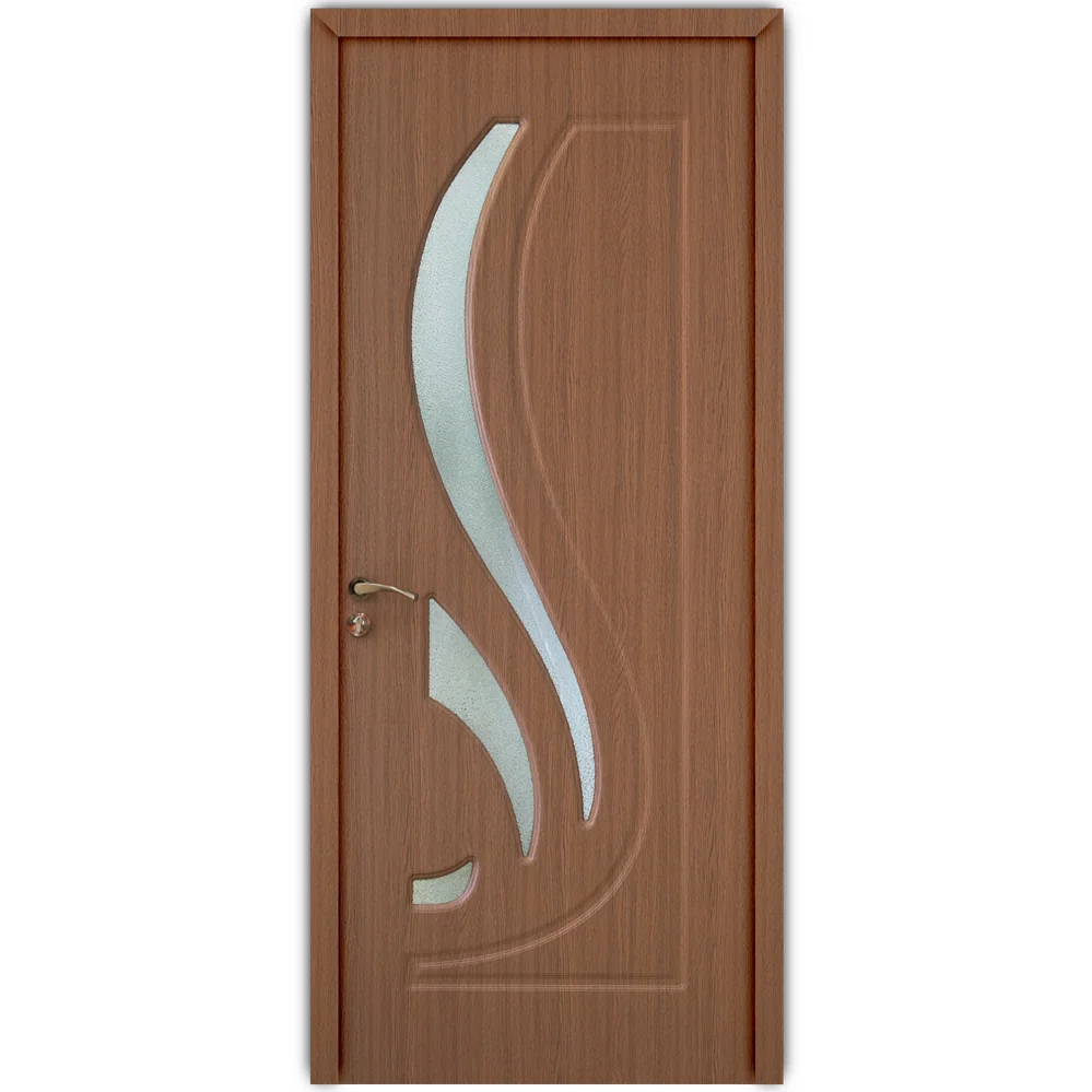 Usa Interior Din MDF OP 154 Reversibila Toc Inclus Cu Geam Stejar Gri 60 x 200 cm