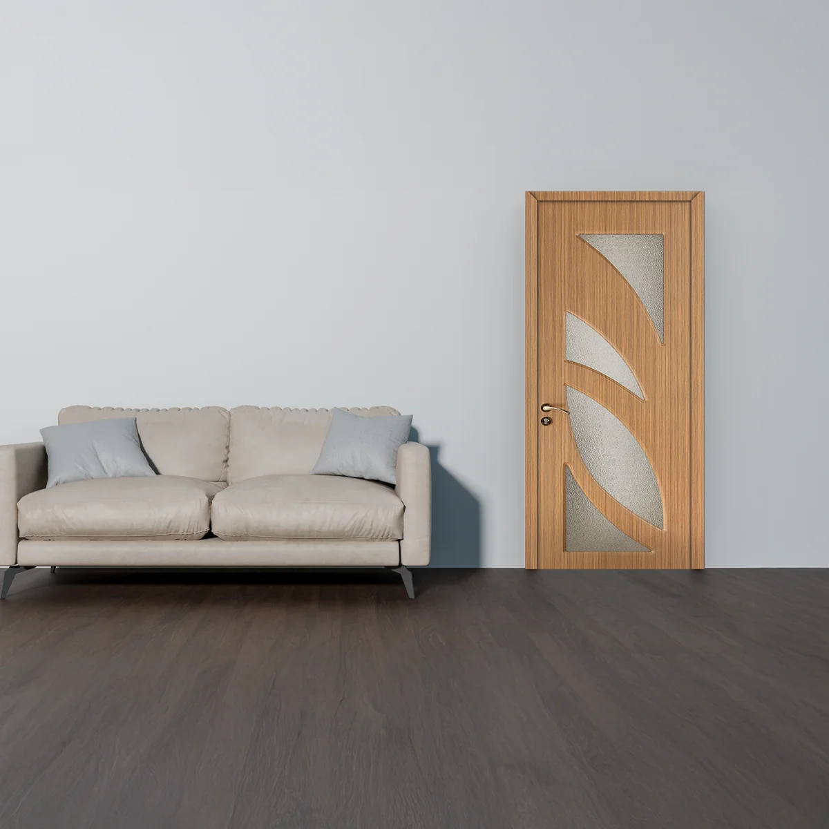 Usa De Interior Din Lemn Trend Cu Geam RA-104 2000/600 Stejar Auriu