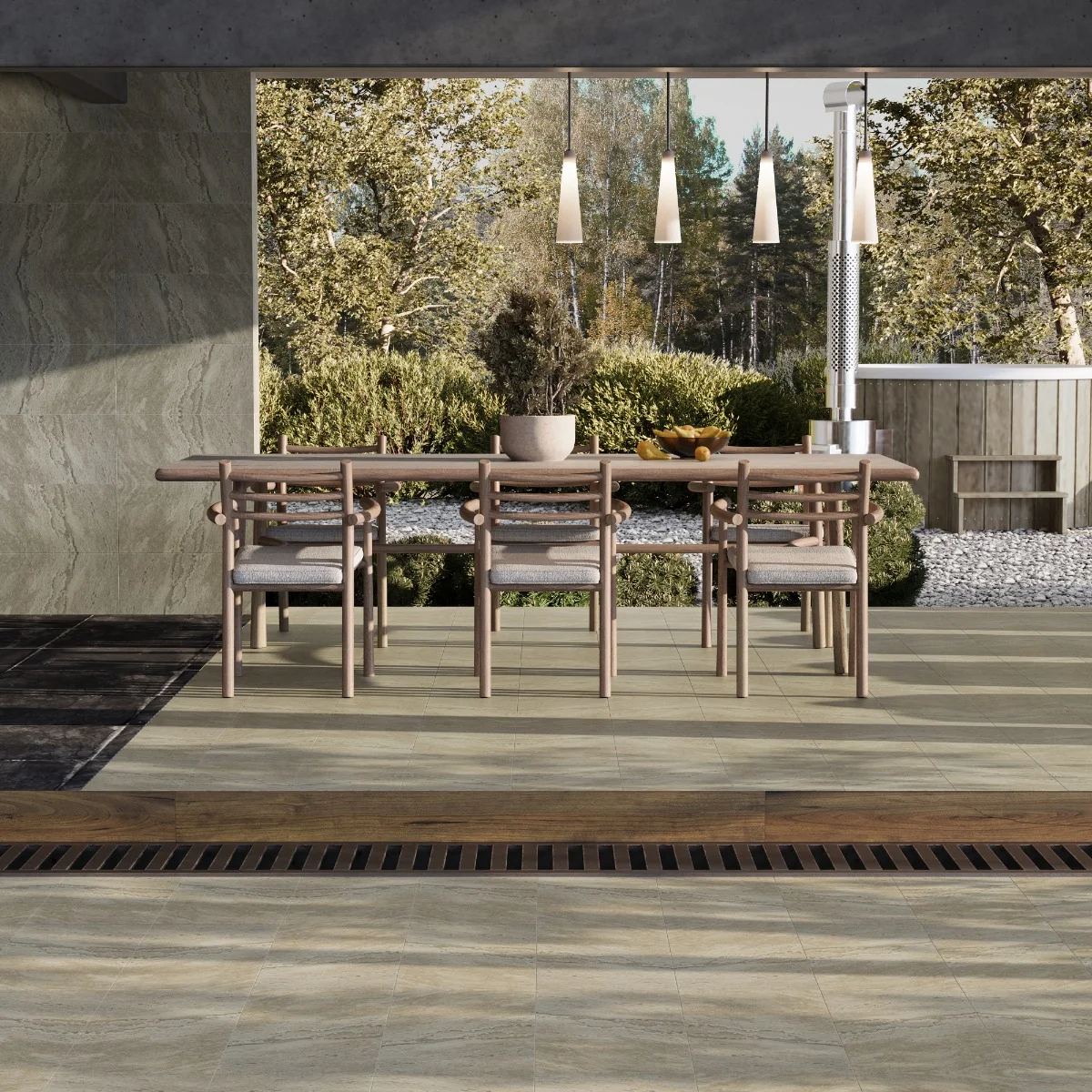 Gresie Exterior / Interior Portelanata Antico Ivory 30 x 60 cm Mata Tip Piatra Naturala