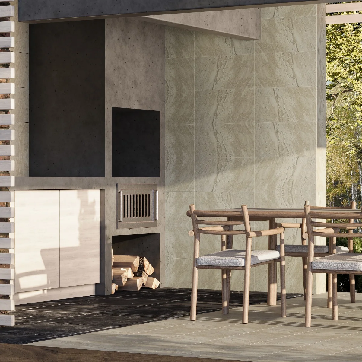 Gresie Exterior / Interior Portelanata Antico Ivory 30 x 60 cm Mata Tip Piatra Naturala