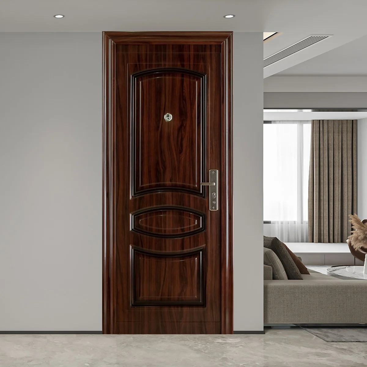 Usa Metalica Intrare REG 04 Maro 86 X 205 Cm Stanga