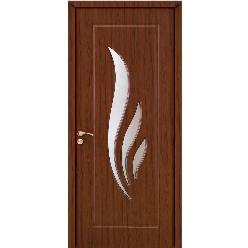 Usa Interior Din MDF OP 071 Reversibila Toc Inclus Cu Geam Teak 80 x 200 cm