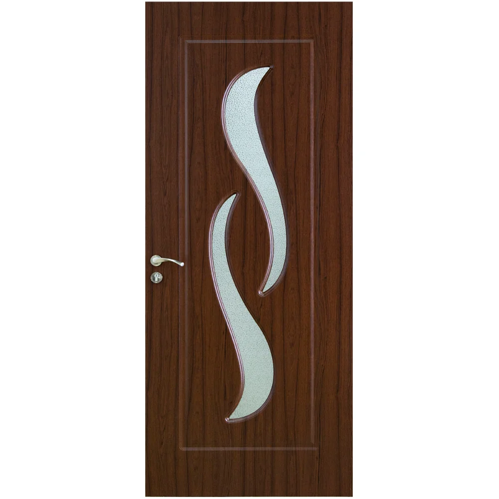 Usa De Interior Din Lemn Modern Cu Geam OP-016 2000/600 Teak