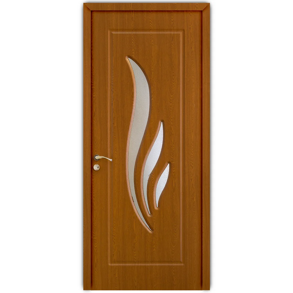 Usă Interior Din MDF OP 071 Reversibilă Toc Inclus Cu Geam Stejar Închis 70 x 200 cm