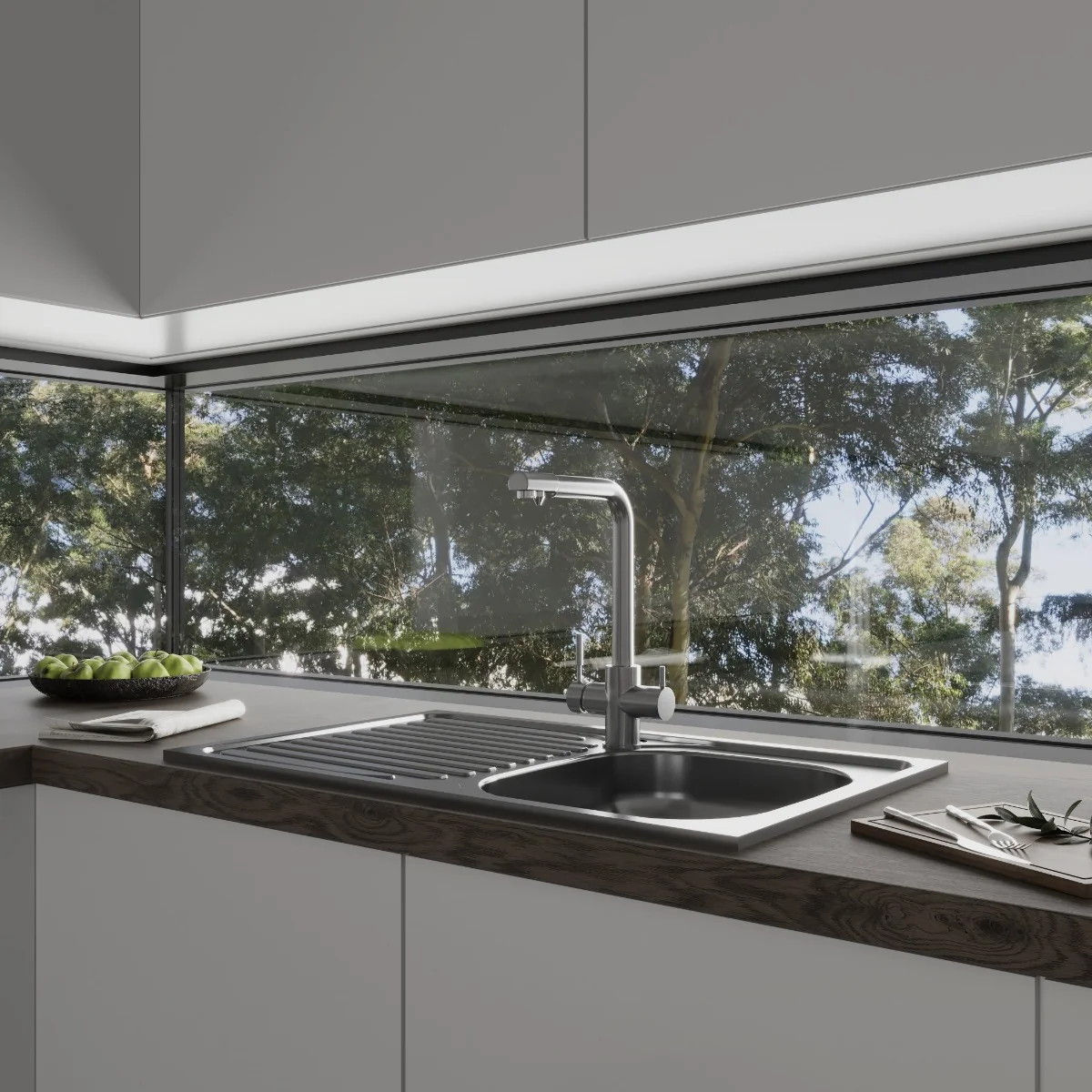 Chiuveta Pentru Blat DE 101 Satin 760 x 435 x 0.5 Dreapta