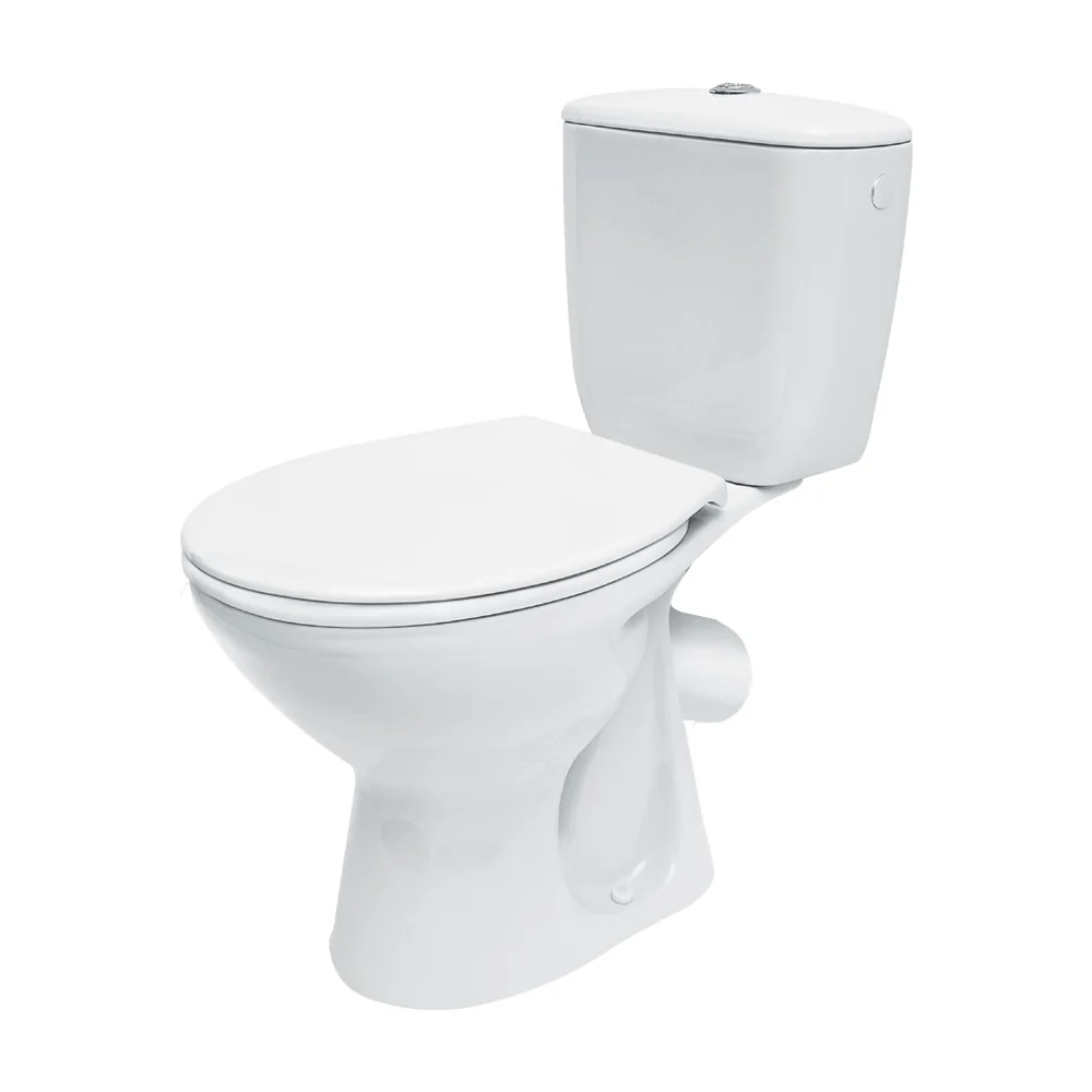 Set Vas WC Pe Pardoseala Cu Rezervor Cersanit Compact President P010 + Mecanism Si Capac Poilietilena K08-028-EX3