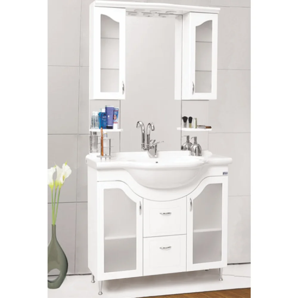 Set Mobilier Baie Palmiye 3 Piese Alb 85 Cm