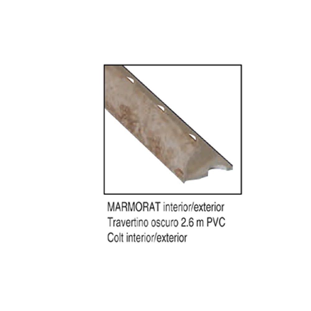 Profil PVC Marmorat Exterior Travertino Oscuro 2.6 m PVC Colt Exterior