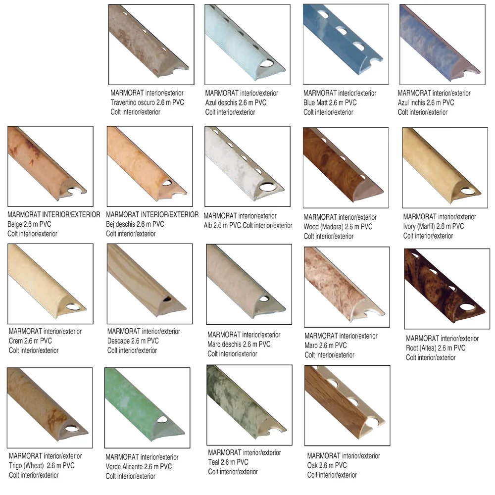 Profil PVC Marmorat Exterior Maro Deschis 2.6 m PVC Colt Exterior