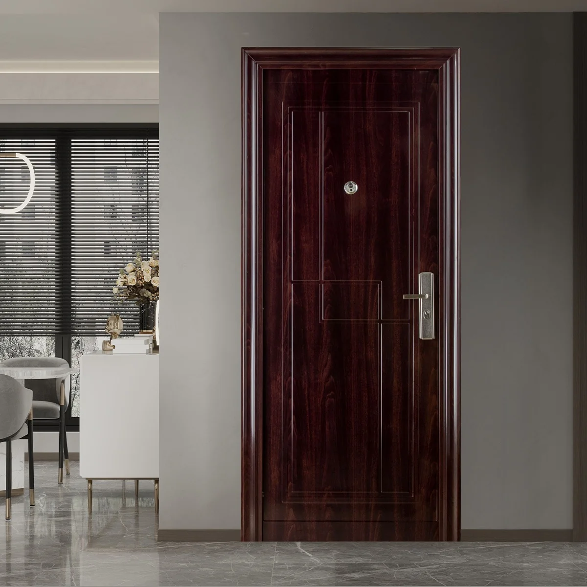 Usa Metalica Intrare REG 16 Maro 86 x 205 cm Stanga