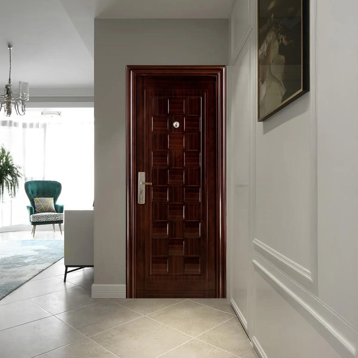 Usa Metalica Intrare REG 02 Maro 86 x 205 Cm Dreapta