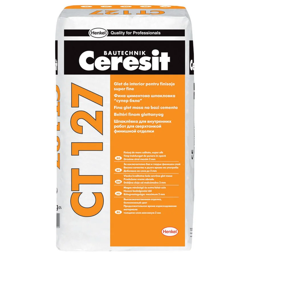 Glet Pe Baza De Ciment Ceresit CT 127 Interior 5 kg