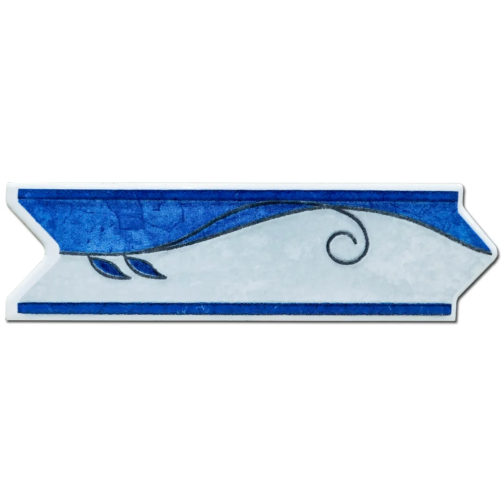 Brau Decorativ Faianță Baie / Bucătărie V 601 Azul 6 x 20